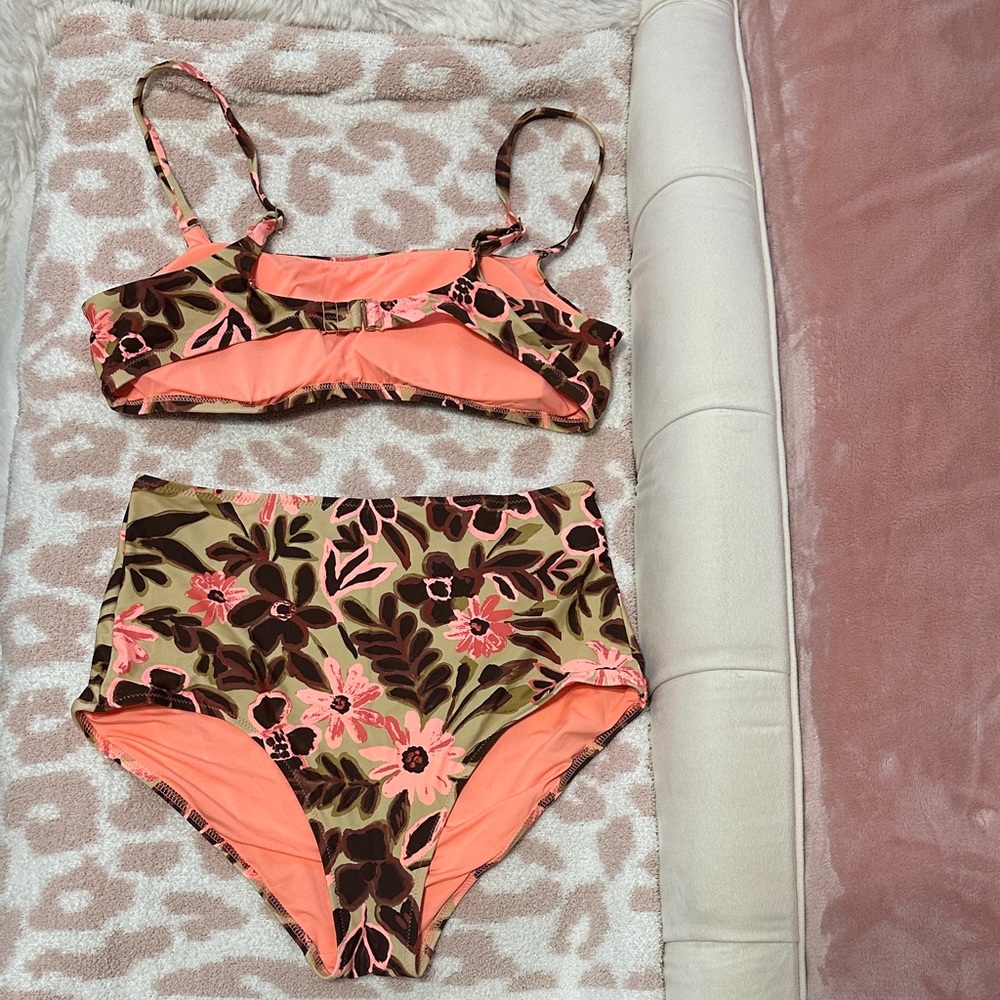 Floral High-Waisted Bikini Set - Picture 2 of 9